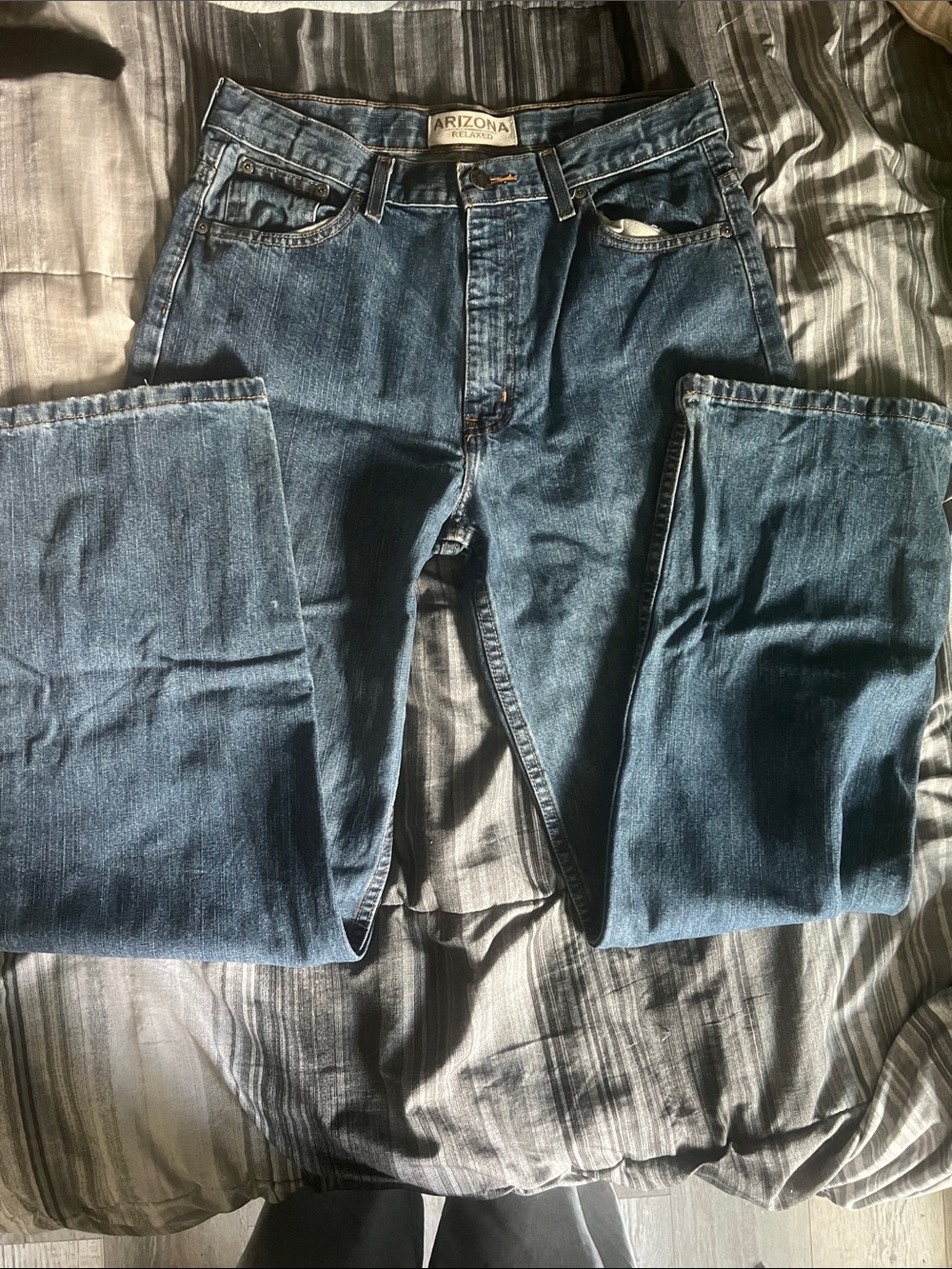 Arizona Jean Company boys Dark Blue Relaxed Fit Jeans